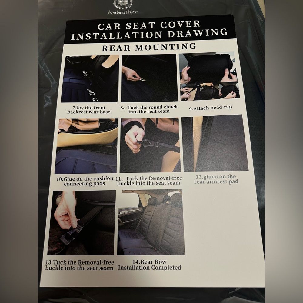 Iceleather cover seats in black. - Picture 4 of 5